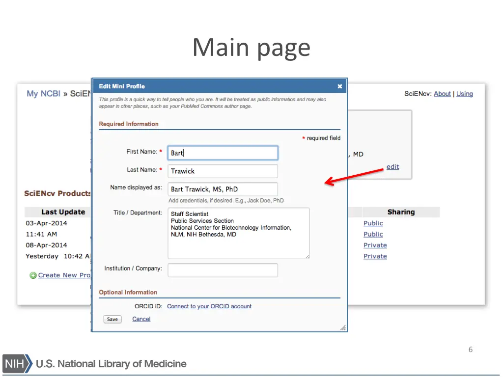main page