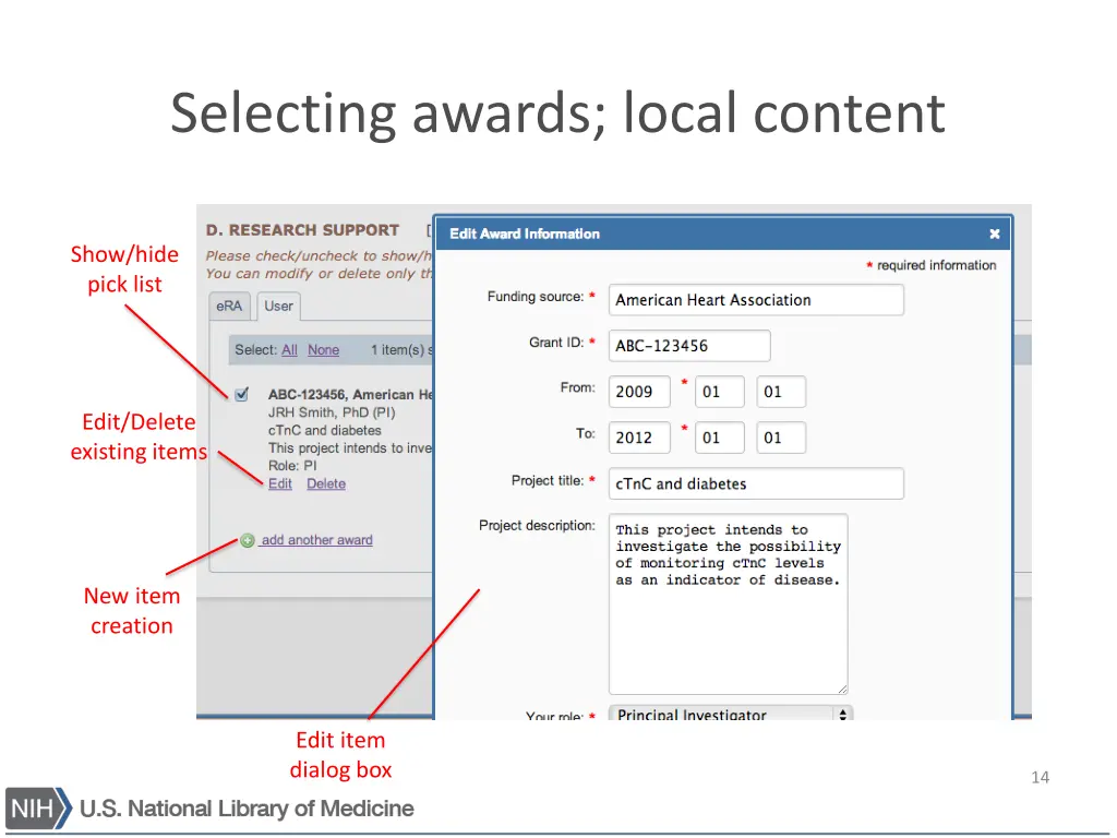 selecting awards local content