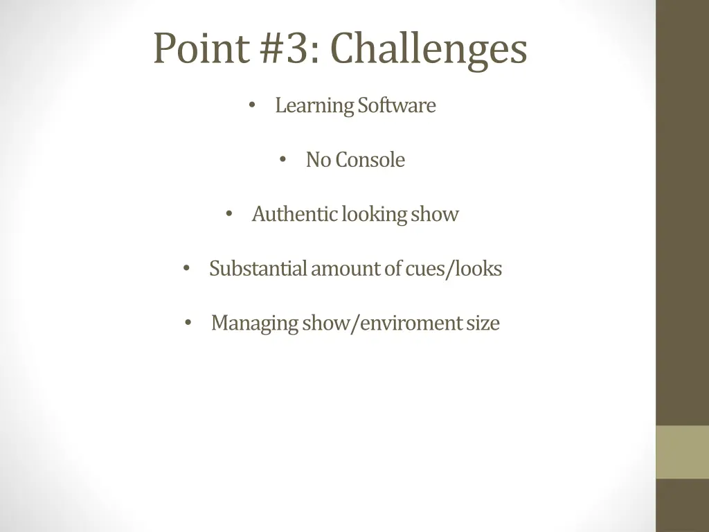 point 3 challenges