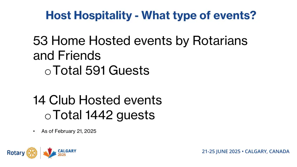 host hospitality what type of events