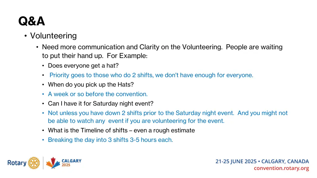 q a volunteering need more communication