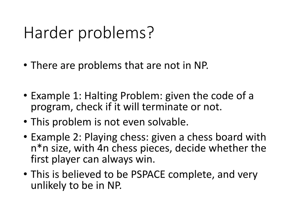 harder problems