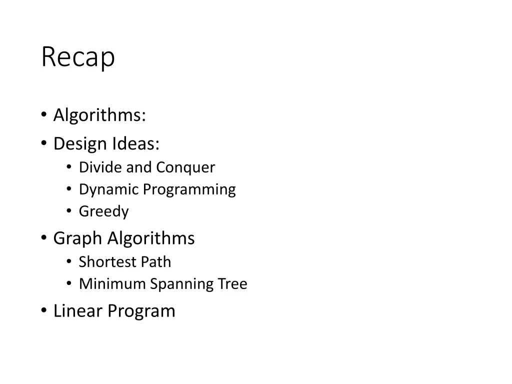 recap