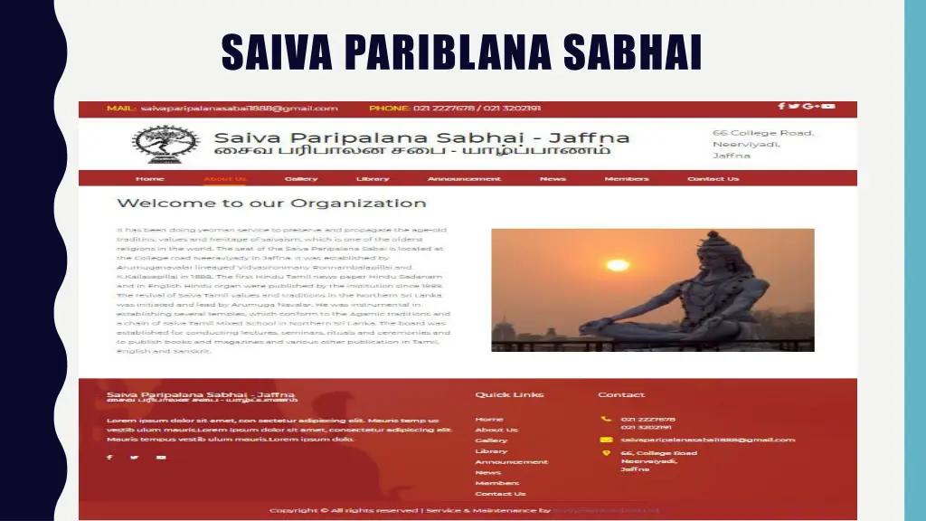 saiva pariblana sabhai