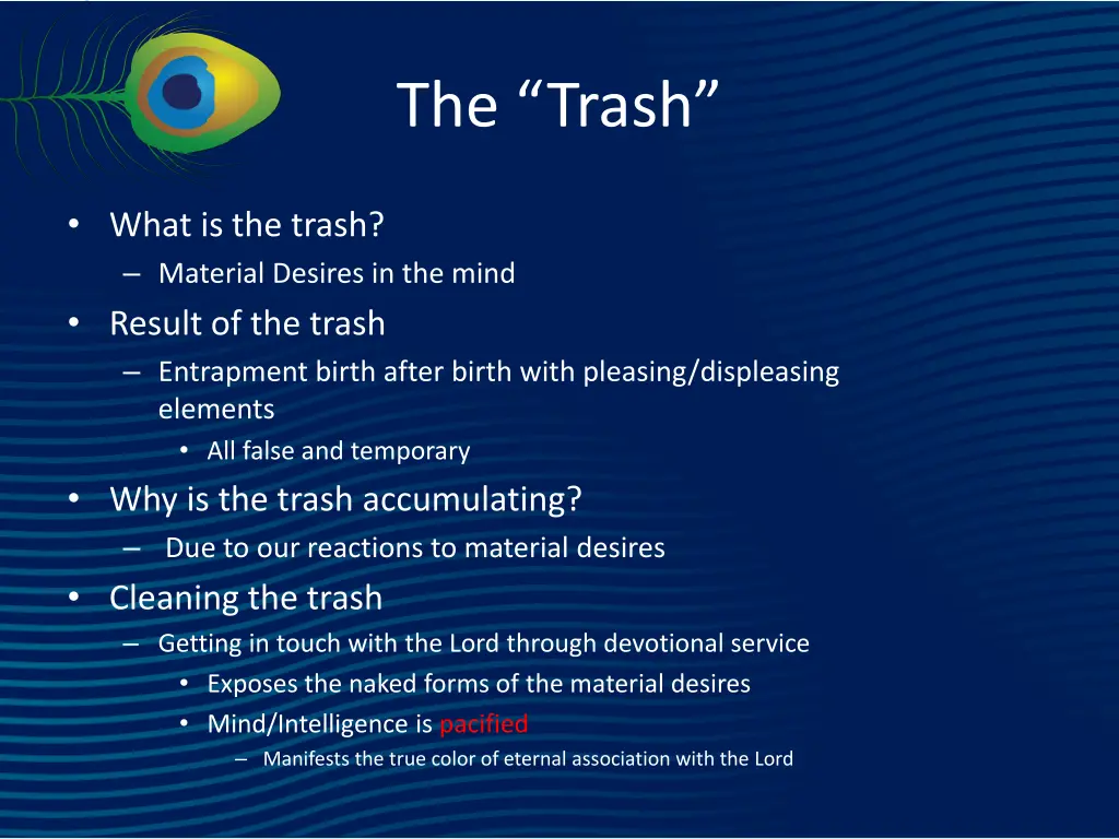 the trash