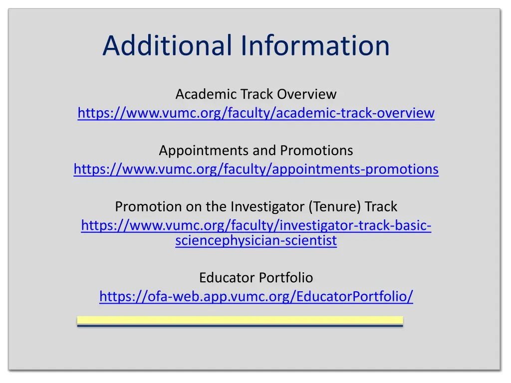 additional information