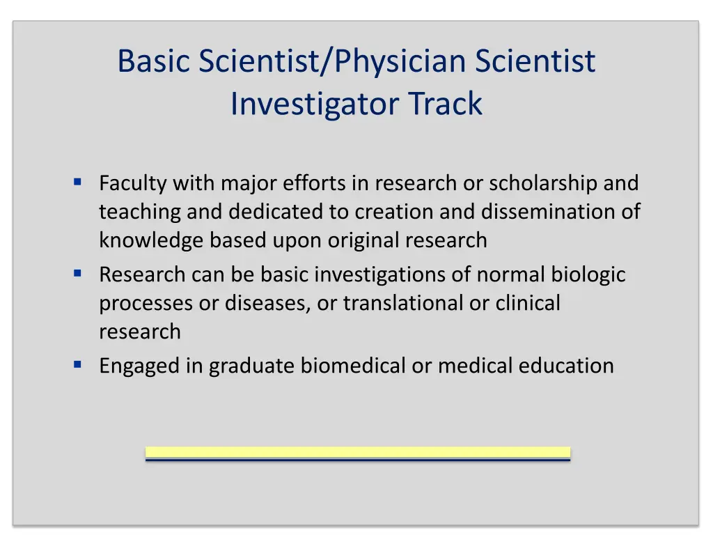 basic scientist physician scientist investigator