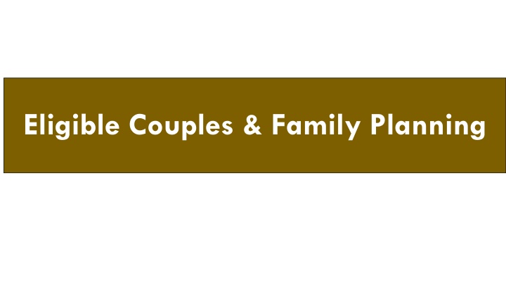 eligible couples family planning