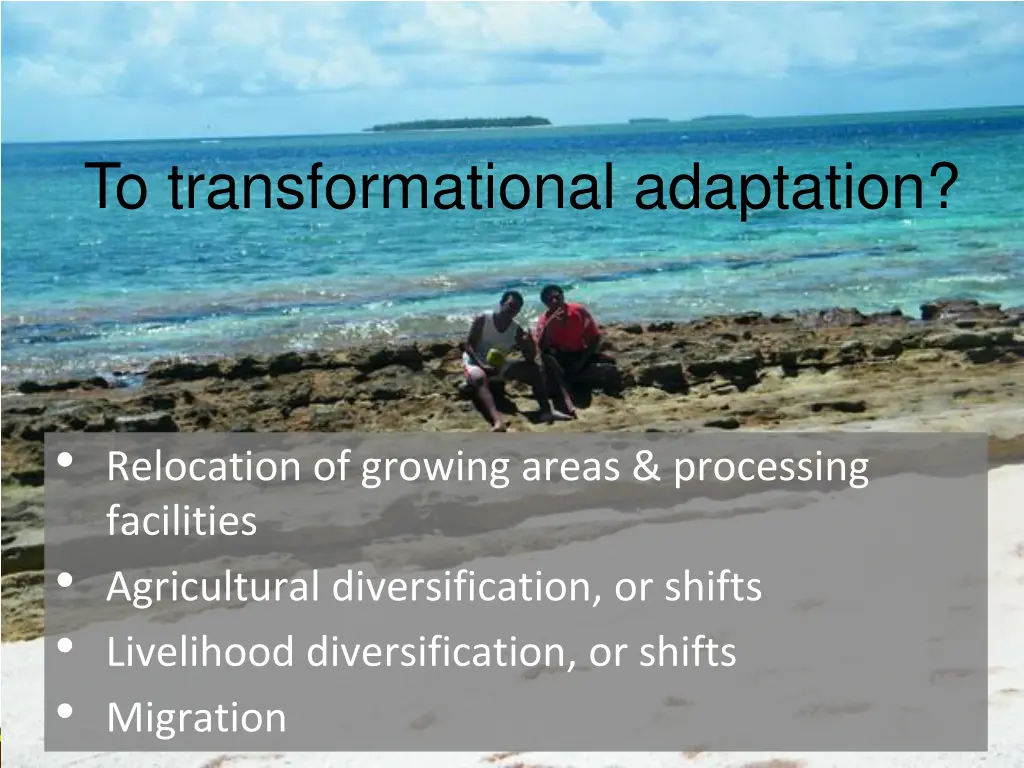 to transformational adaptation
