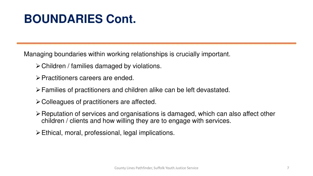 boundaries cont