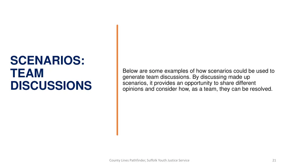 scenarios team discussions