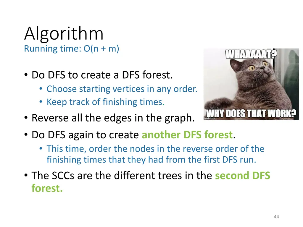 algorithm running time o n m