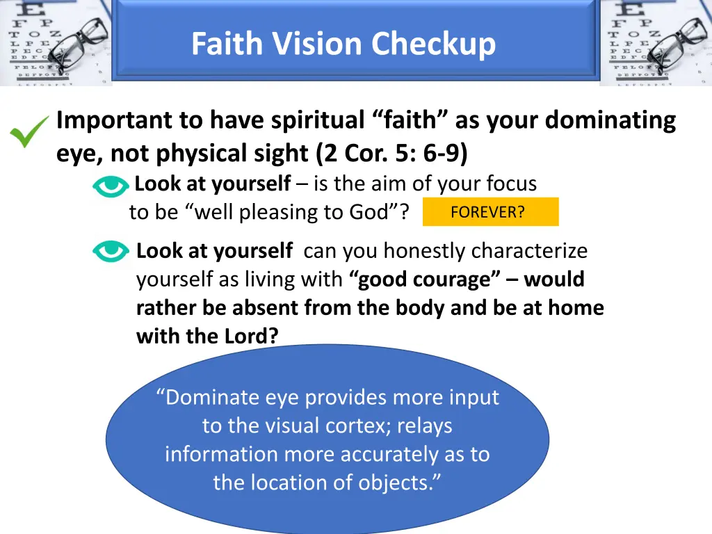 faith vision checkup 2