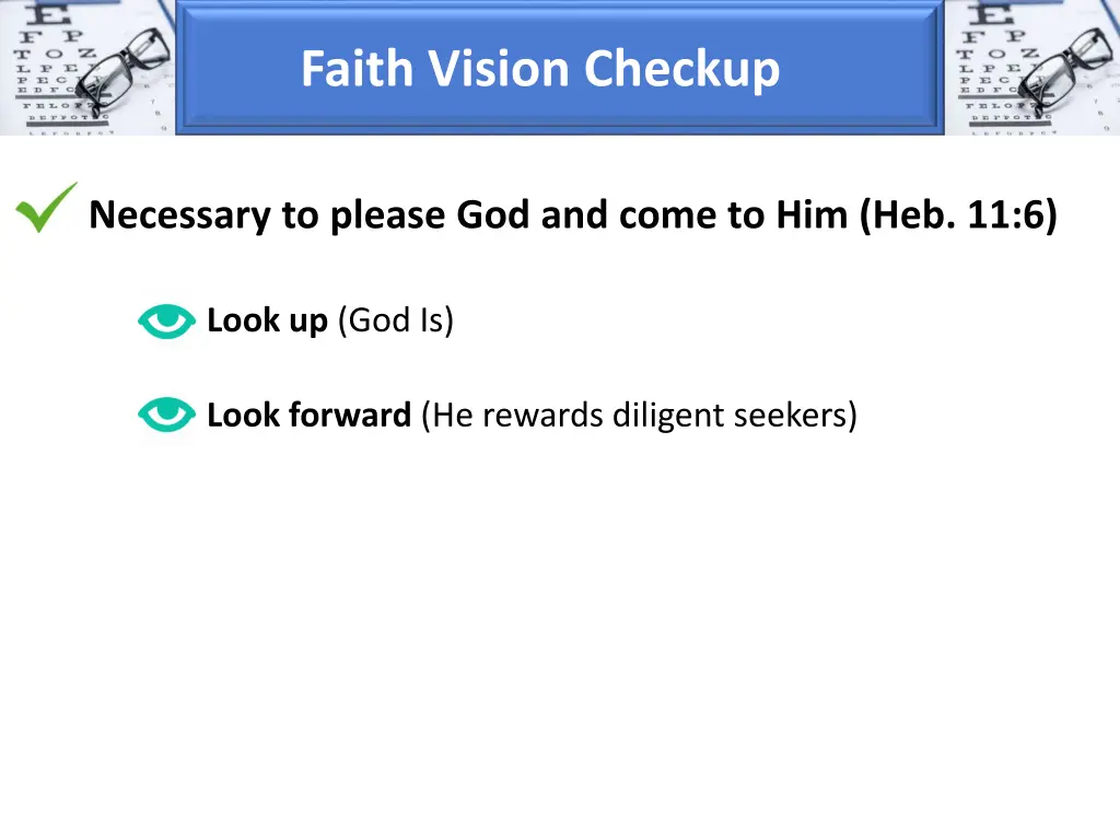 faith vision checkup