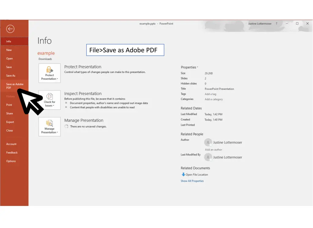 file save as adobe pdf