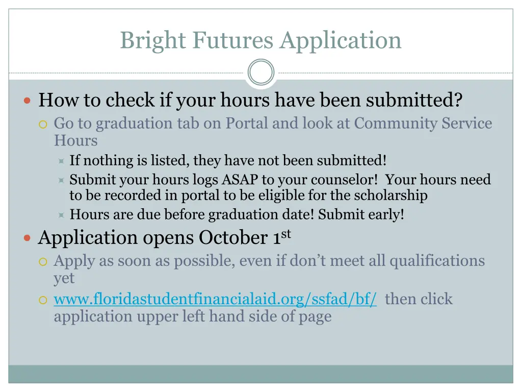 bright futures application