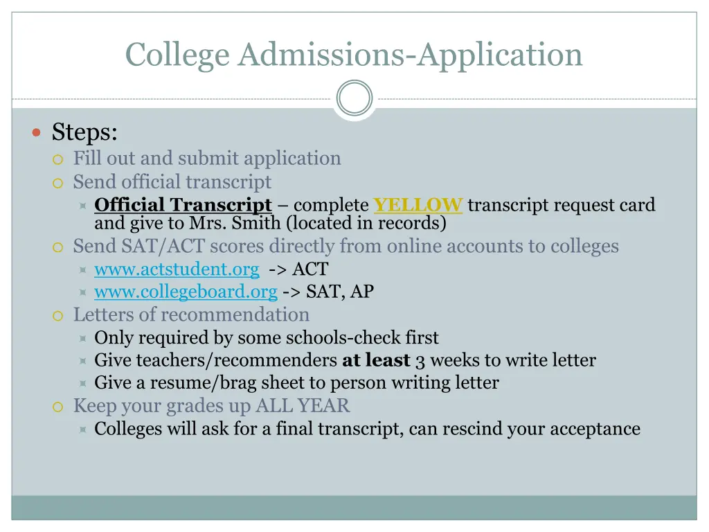 college admissions application 1