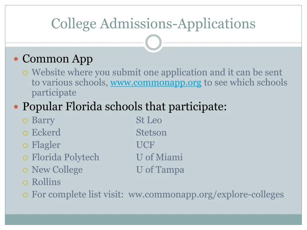 college admissions applications 1