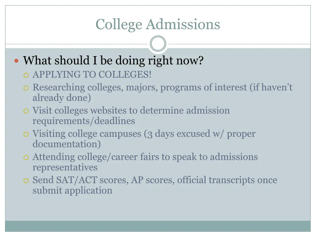 college admissions