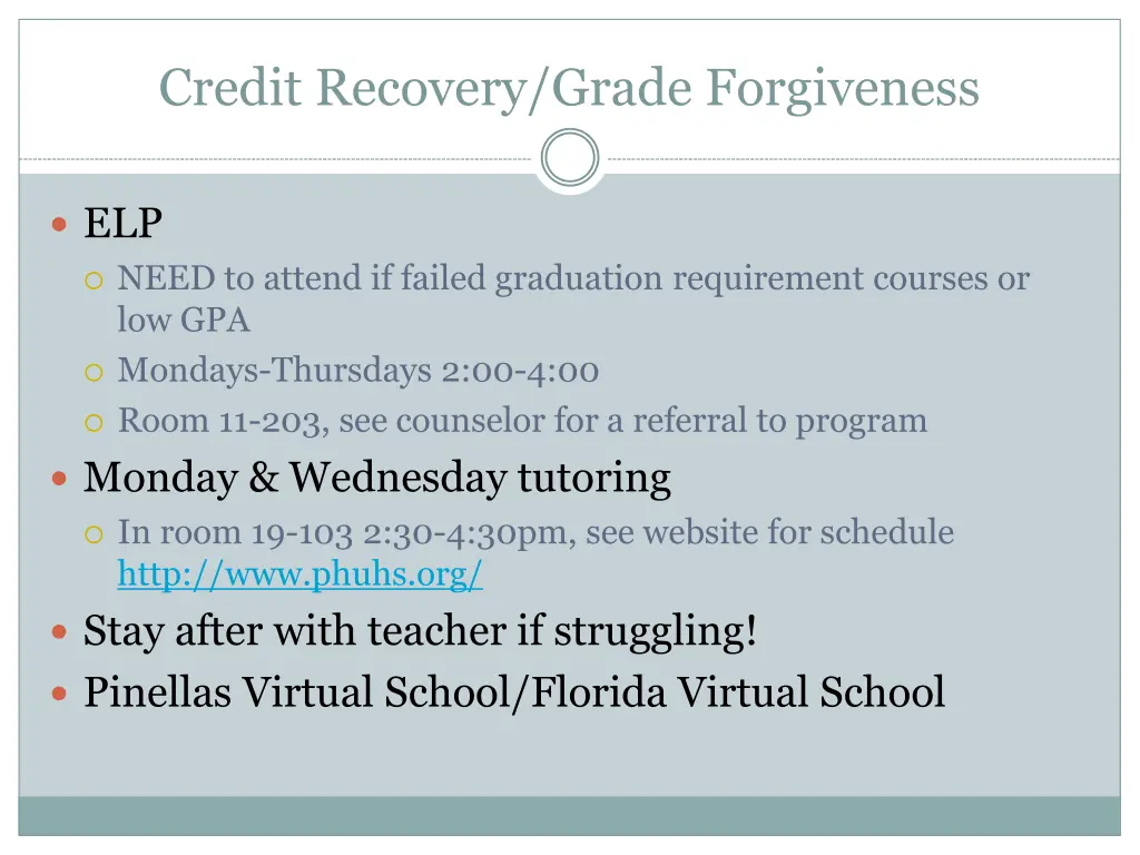 credit recovery grade forgiveness