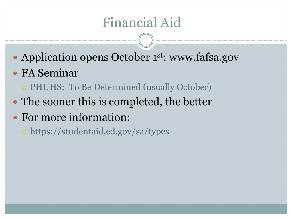 financial aid