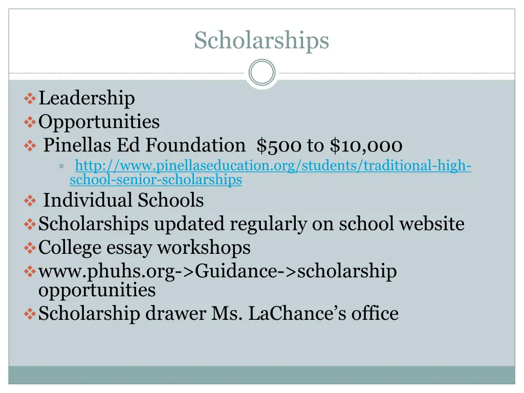 scholarships