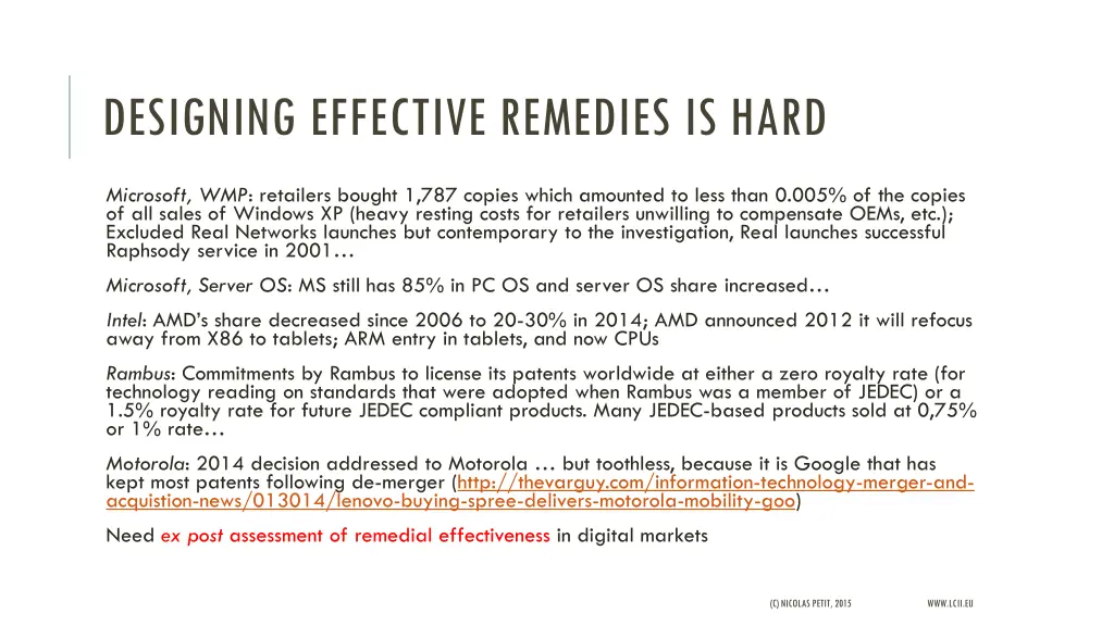 designing effective remedies is hard