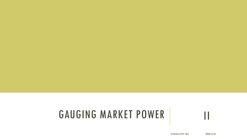 gauging market power