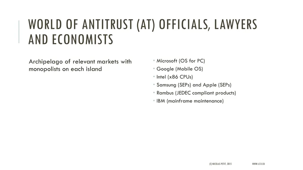 world of antitrust at officials lawyers