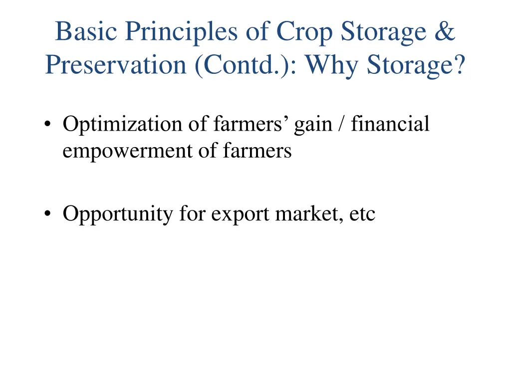 basic principles of crop storage preservation 3