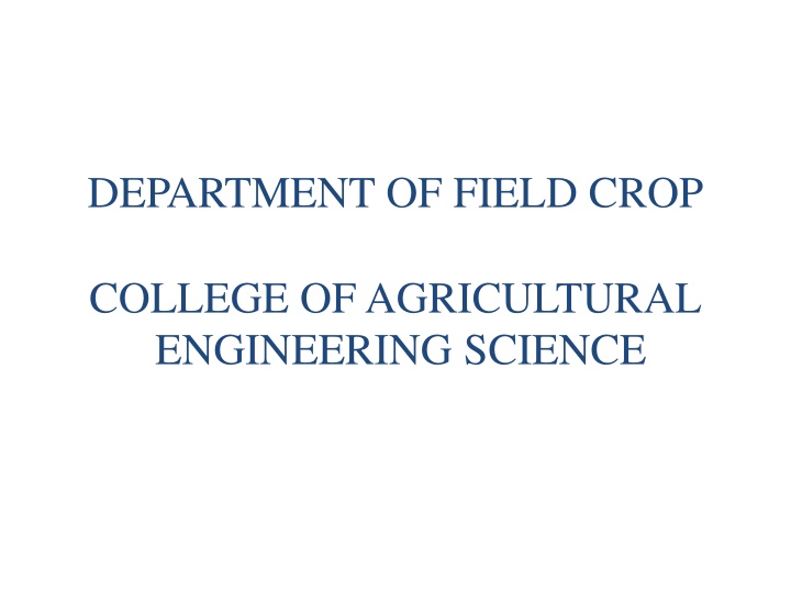 department of field crop