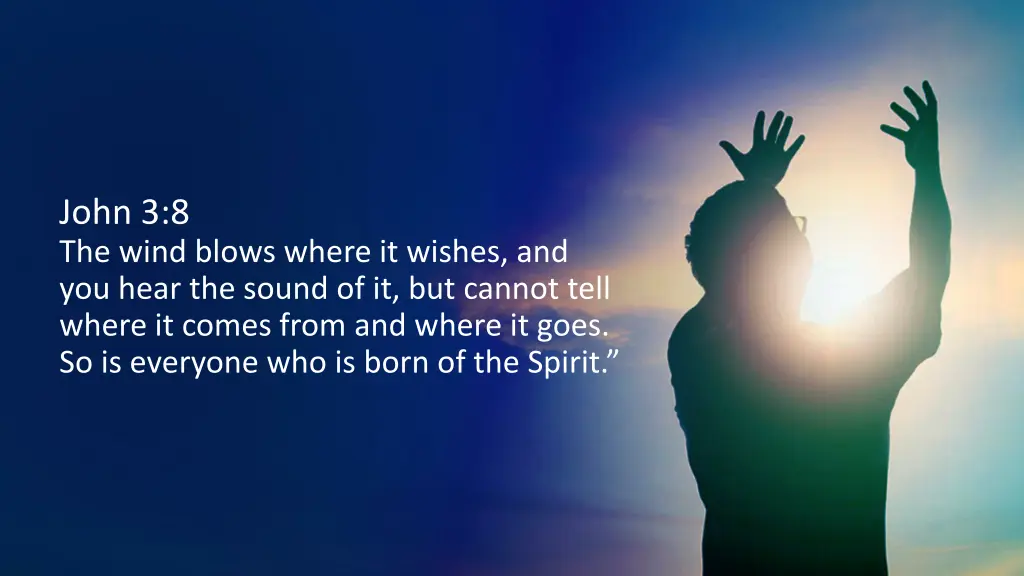 john 3 8 the wind blows where it wishes