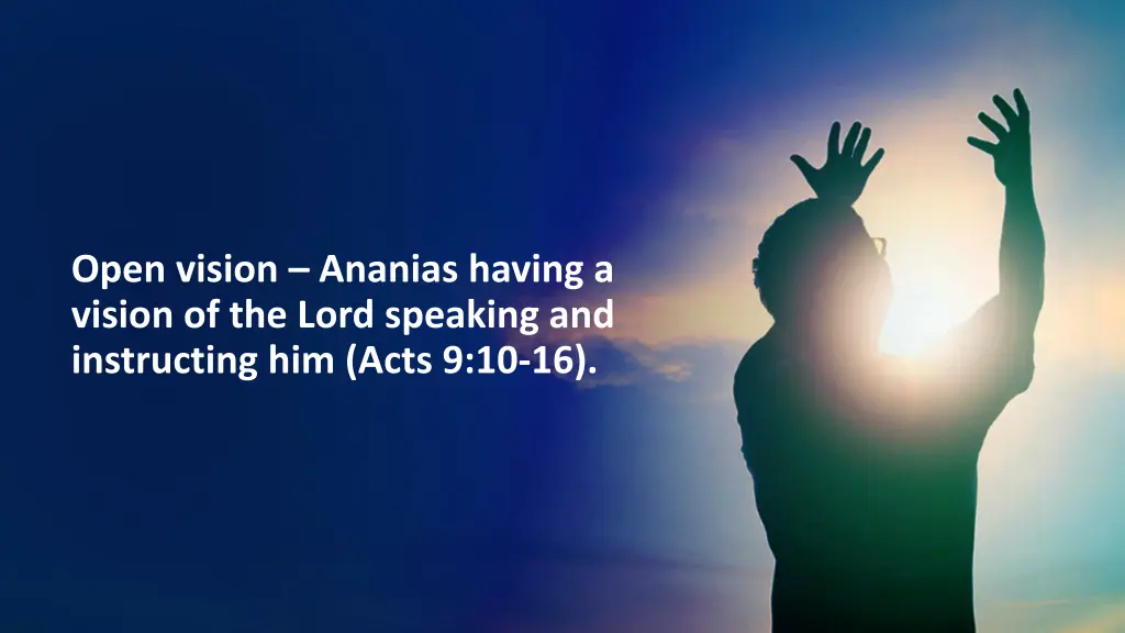 open vision ananias having a vision of the lord