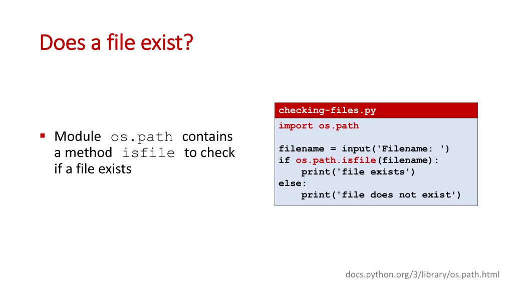 does does a file