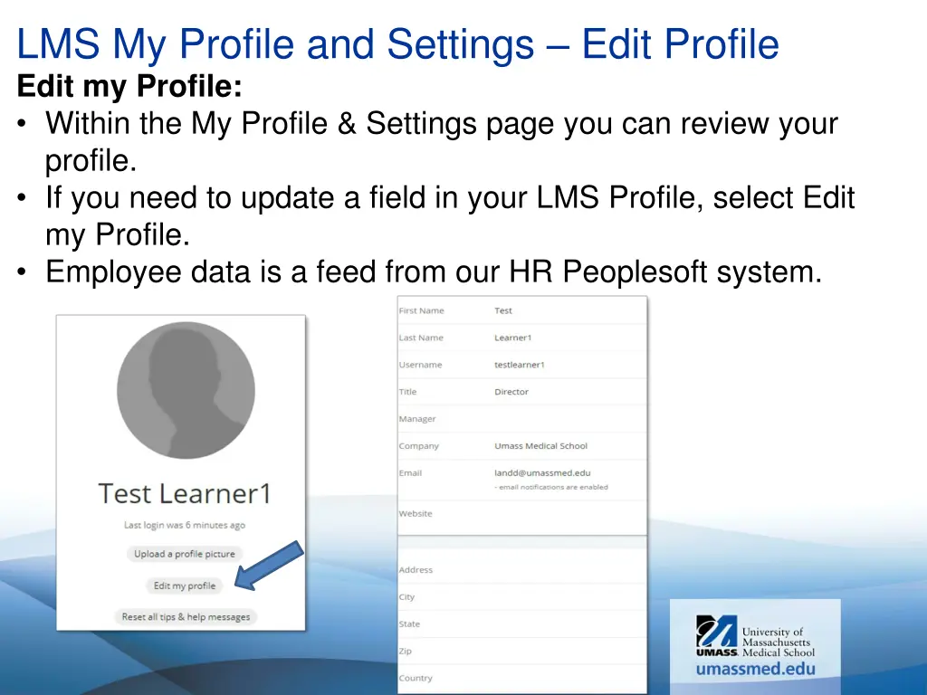 lms my profile and settings edit profile edit
