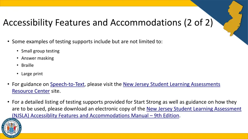 accessibility features and accommodations 2 of 2