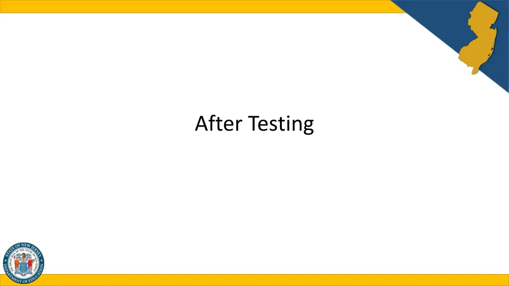 after testing