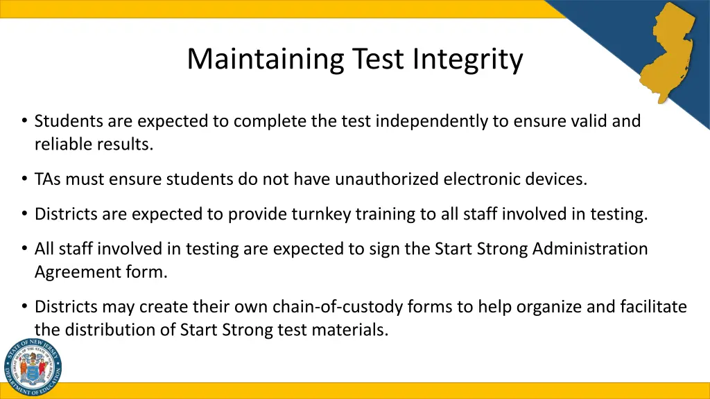 maintaining test integrity