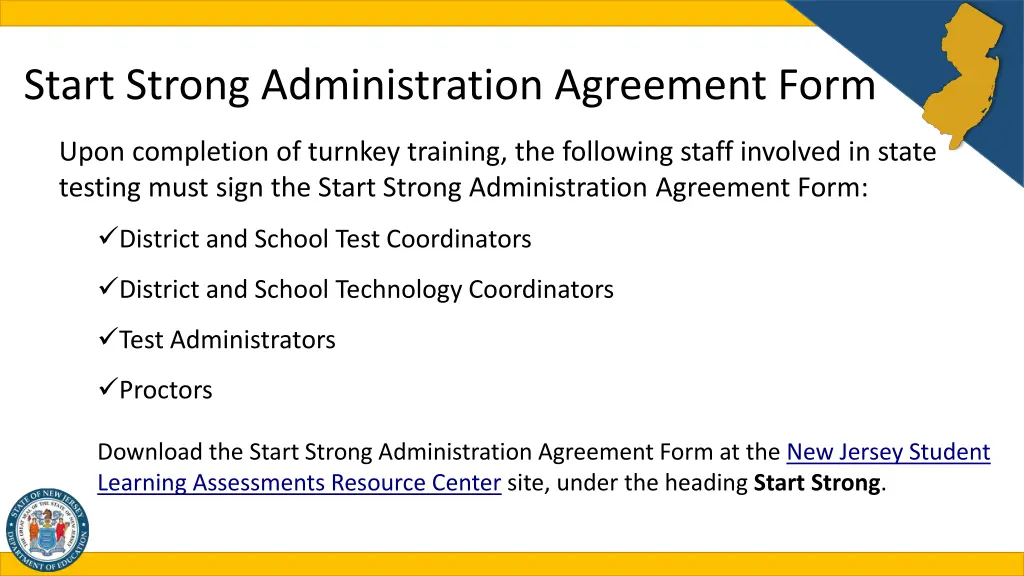 start strong administration agreement form
