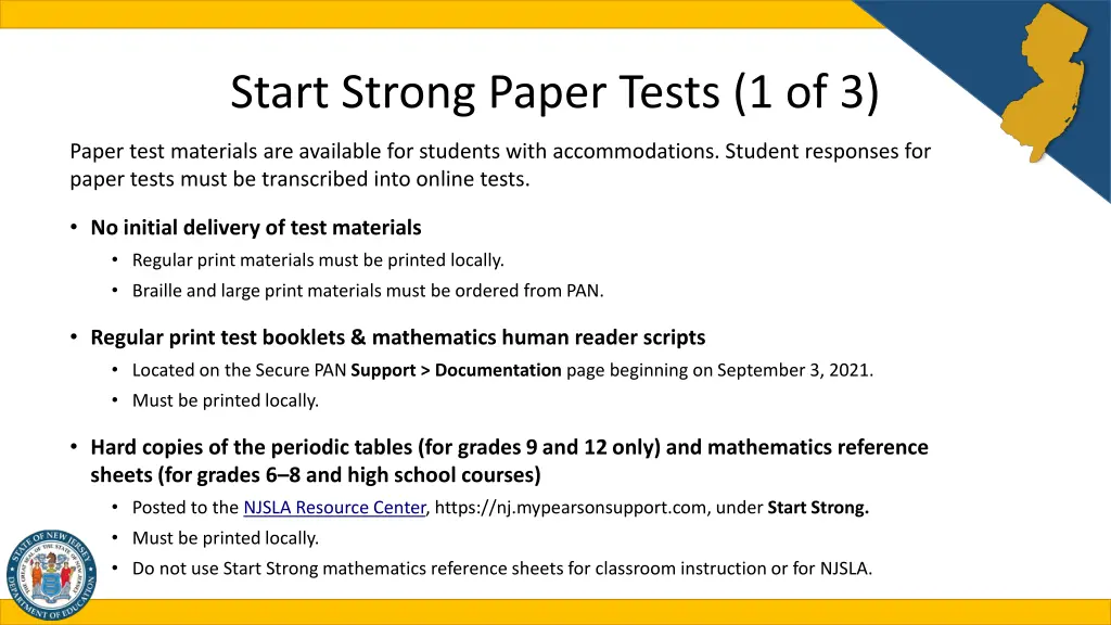 start strong paper tests 1 of 3
