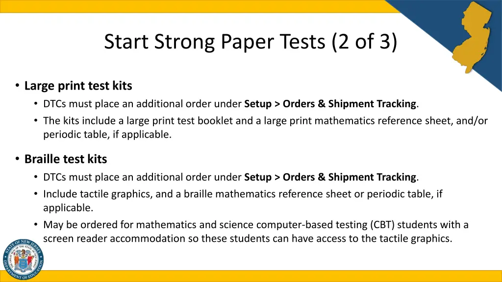 start strong paper tests 2 of 3