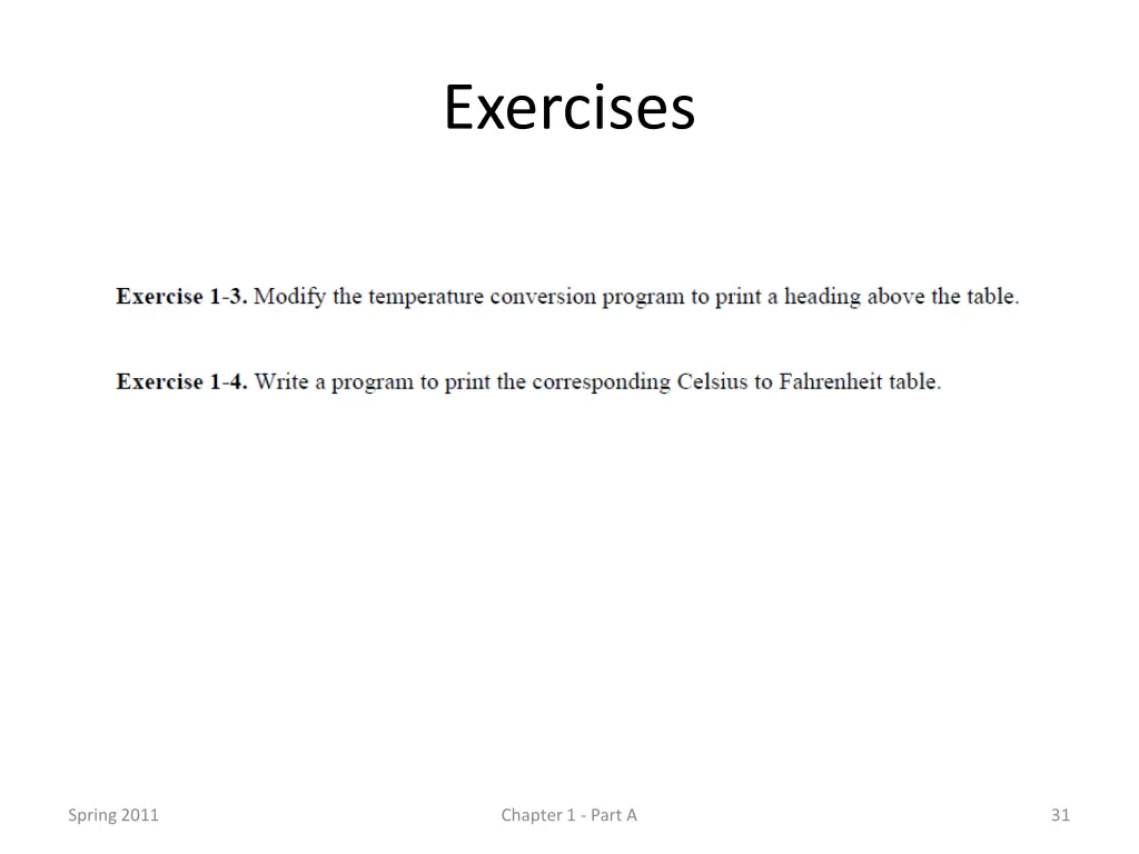 exercises