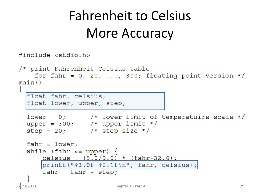 fahrenheit to celsius more accuracy