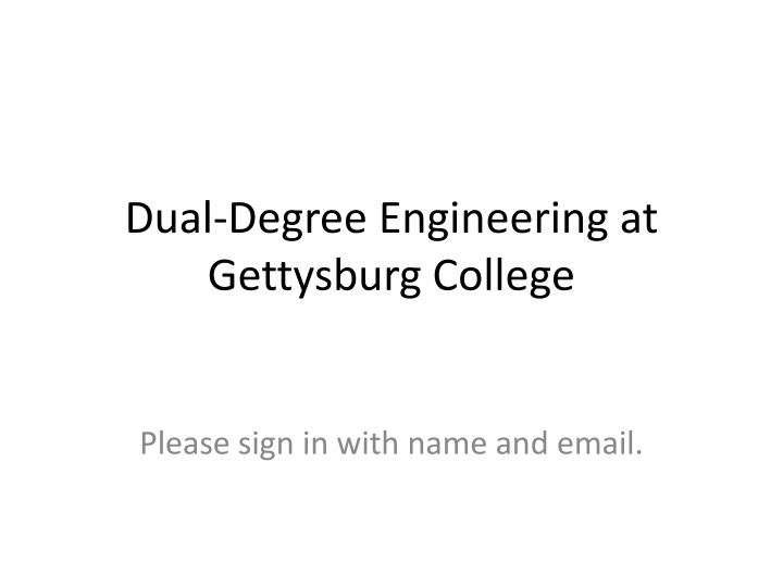 dual degree engineering at gettysburg college