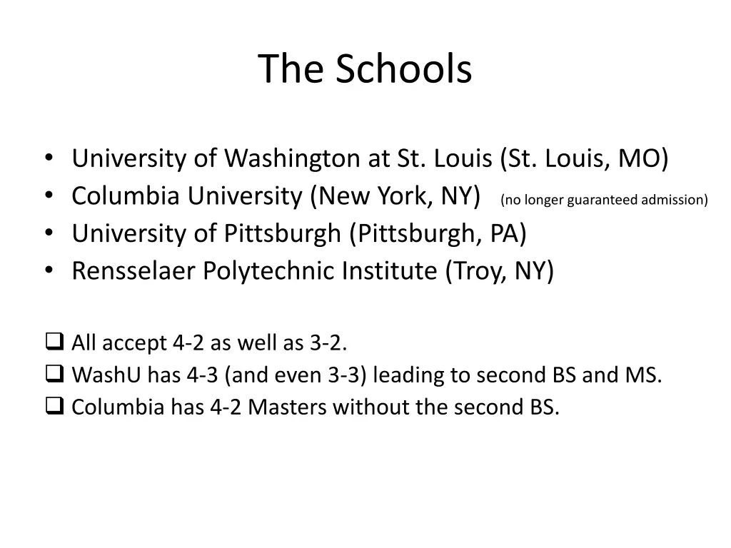 the schools
