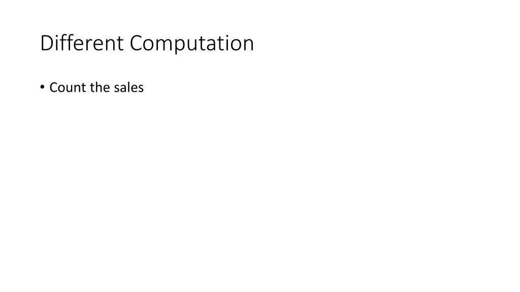 different computation