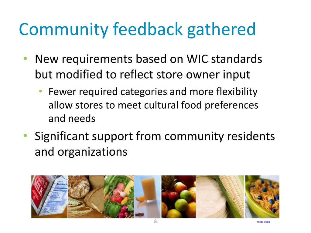 community feedback gathered