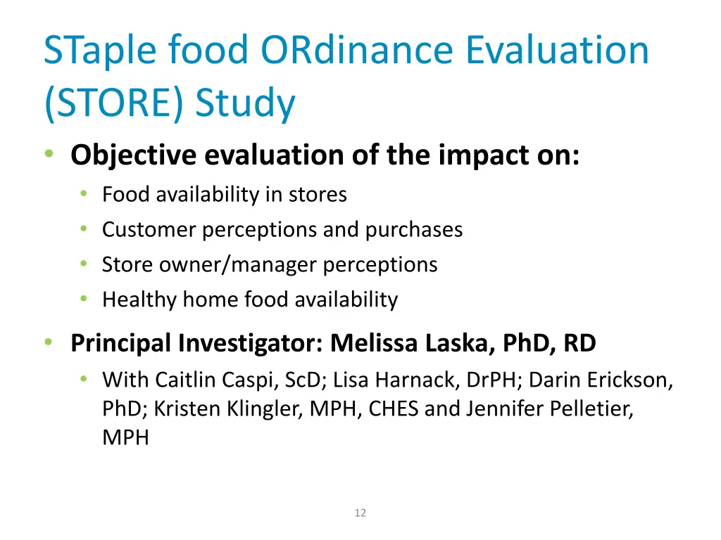 staple food ordinance evaluation store study