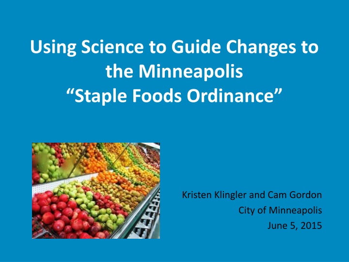 using science to guide changes to the minneapolis