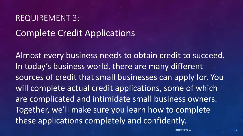 requirement 3